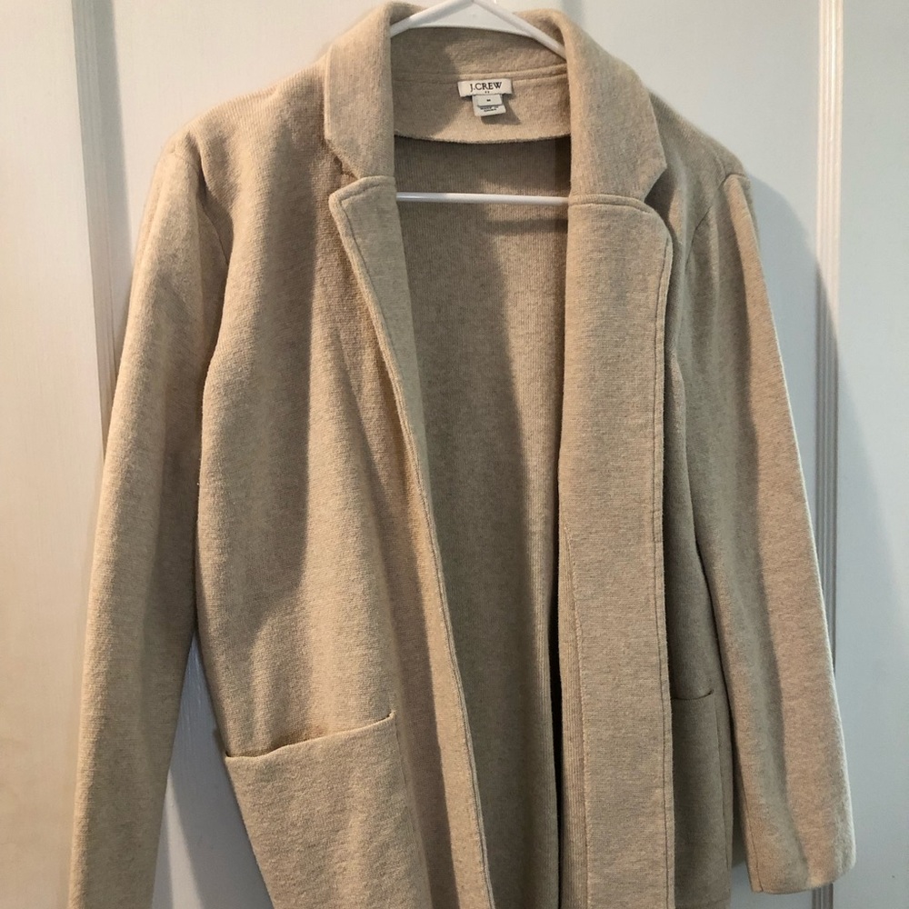 J. Crew Sophie 100% Cotton Sweater Blazer
